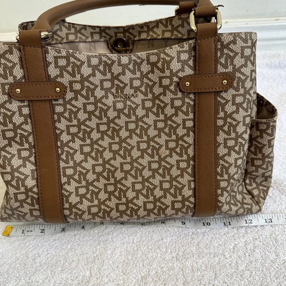 DKNY Brown and Tan Handbag